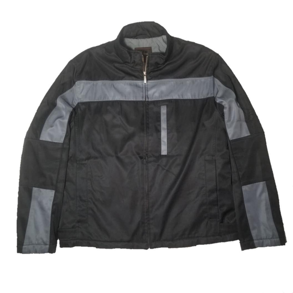 Early 00's Cole Haan Light Jacket Black Grey Blocked L